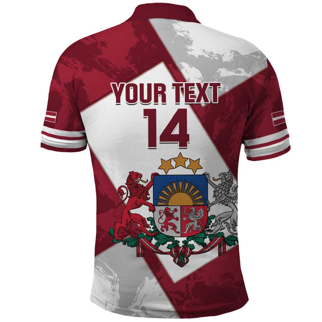 Latvia Hockey Custom Polo Shirt Hedgehog Par Latviju! LT14