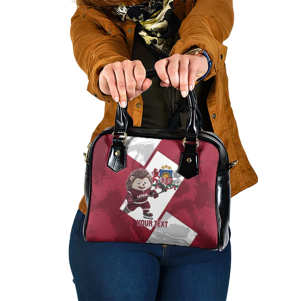 Latvia Hockey Custom Shoulder Handbag Hedgehog Par Latviju! LT14