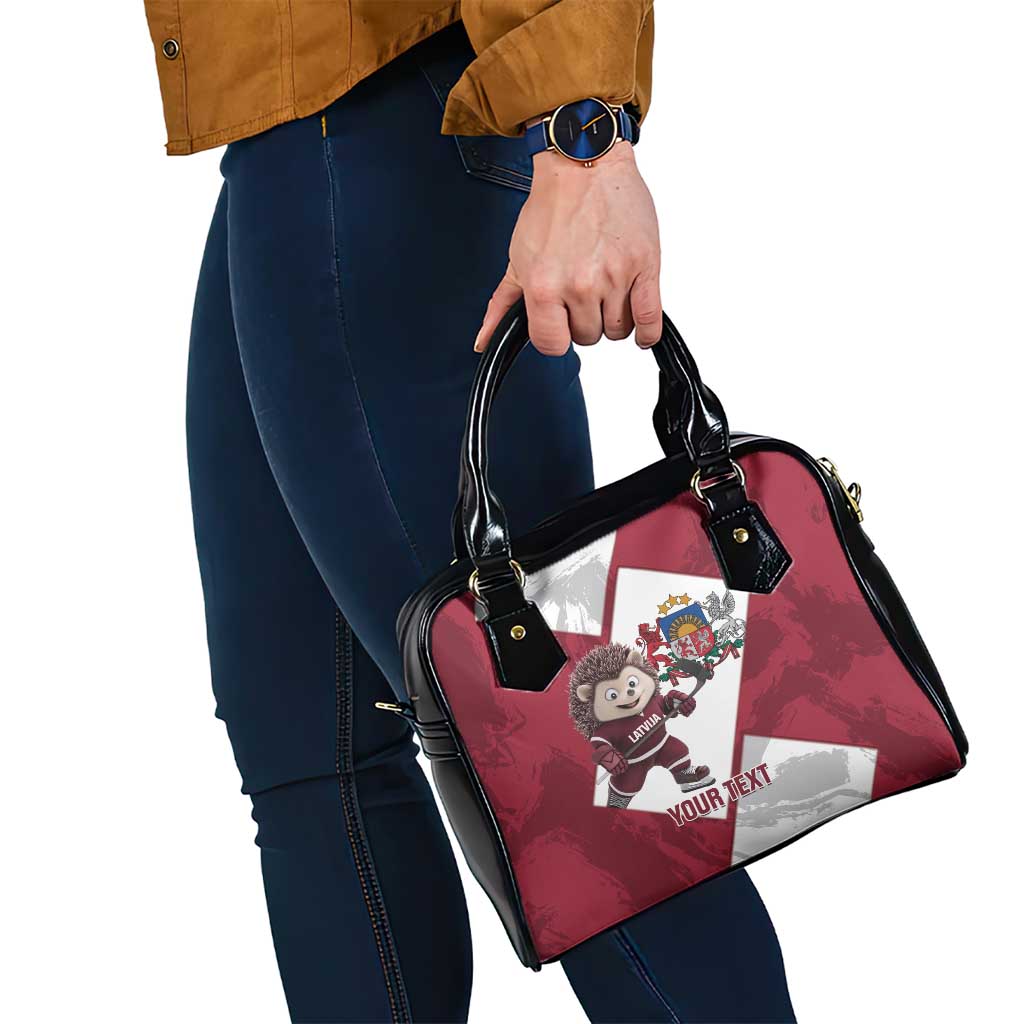 Latvia Hockey Custom Shoulder Handbag Hedgehog Par Latviju! LT14