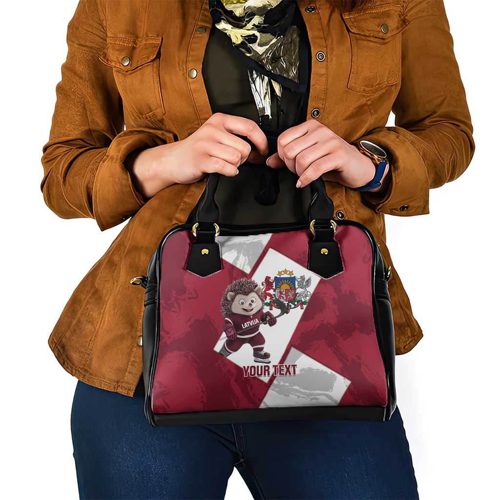Latvia Hockey Custom Shoulder Handbag Hedgehog Par Latviju! LT14