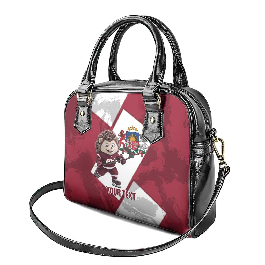 Latvia Hockey Custom Shoulder Handbag Hedgehog Par Latviju! LT14