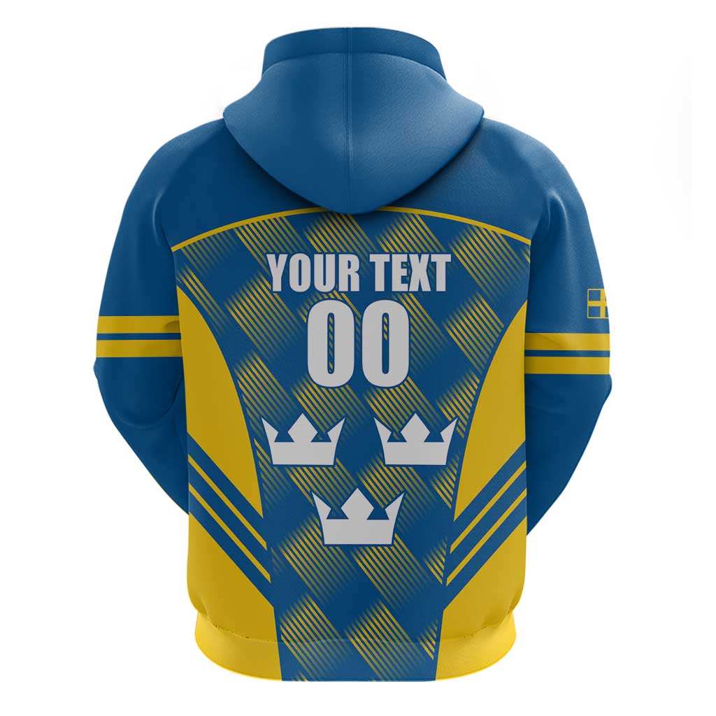 Sweden Hockey Custom Hoodie Tre Kronor Swedish Moose Mascot LT14