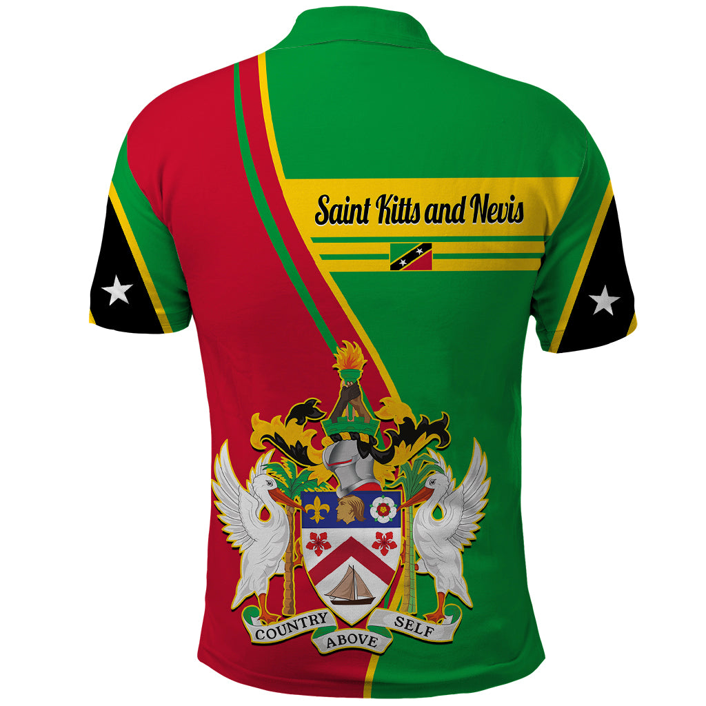 Saint Kitts and Nevis Polo Shirt Coat Of Arms Style LT14