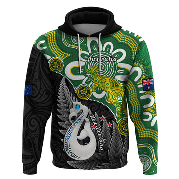 Custom New Zealand And Australia Hoodie Aboriginal Mix Aotearoa Maori Unique Style LT14