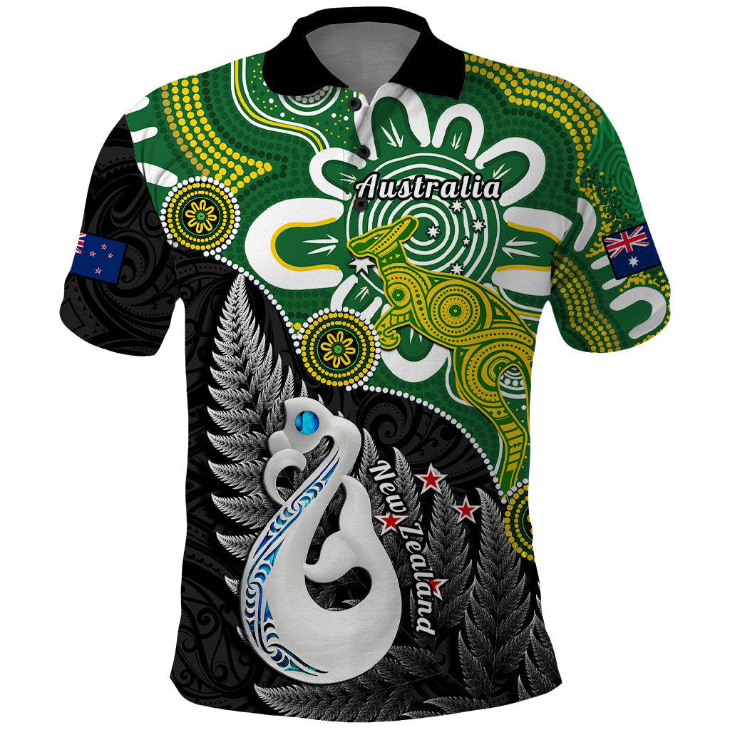 Custom New Zealand Australia Polo Shirt Aboriginal Mix Aotearoa Maori Unique Style LT14