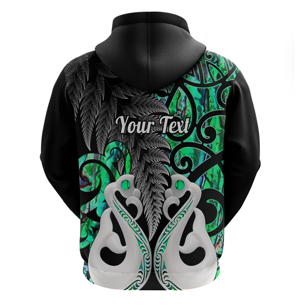Custom New Zealand Hoodie Te Manaia Mangopare Maori And Fern Green Style LT14