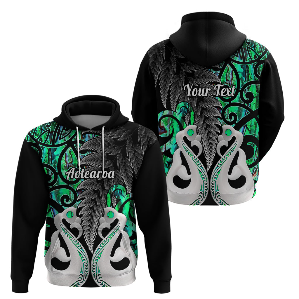 Custom New Zealand Hoodie Te Manaia Mangopare Maori And Fern Green Style LT14