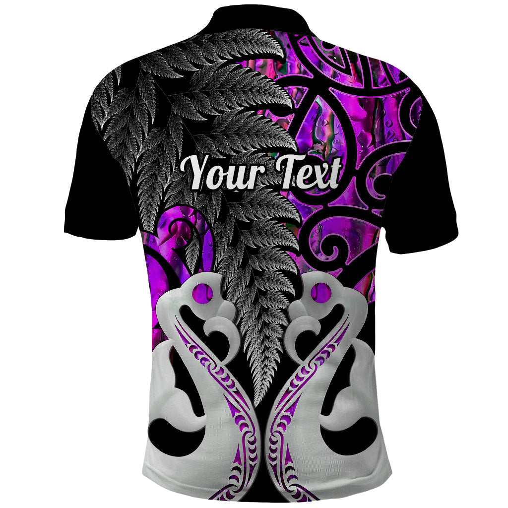 Custom New Zealand Polo Shirt Te Manaia Mangopare Maori And Fern Purple Style LT14