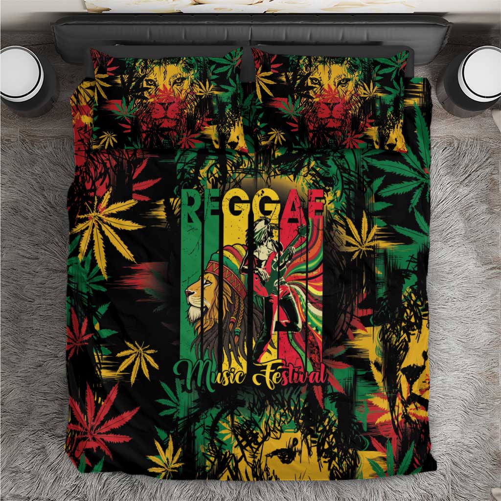 Jamaica Reggae Festival Bedding Set One Love Rastafari Culture LT14