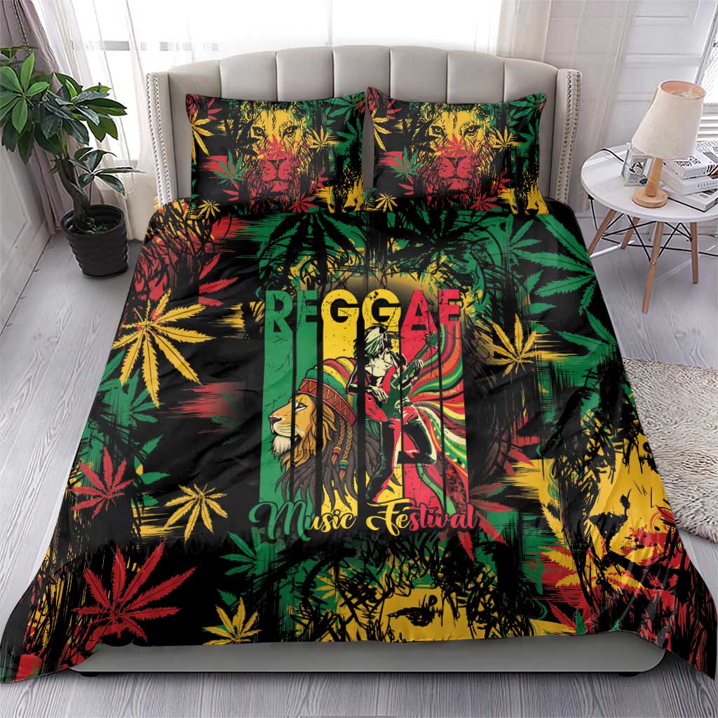 Jamaica Reggae Festival Bedding Set One Love Rastafari Culture LT14