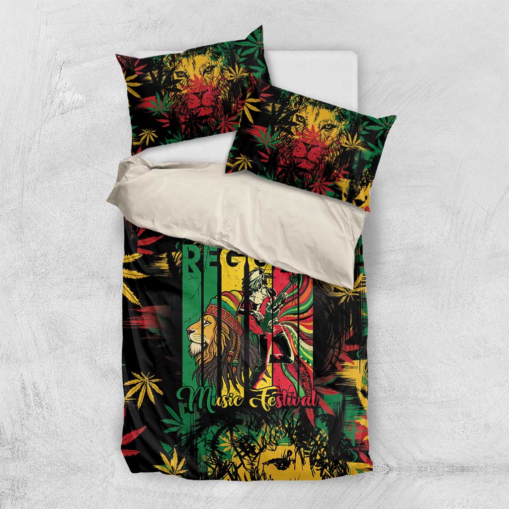 Jamaica Reggae Festival Bedding Set One Love Rastafari Culture LT14