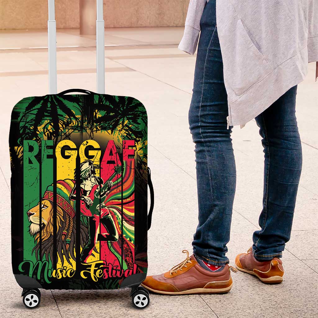 Jamaica Reggae Festival Luggage Cover One Love Rastafari Culture LT14