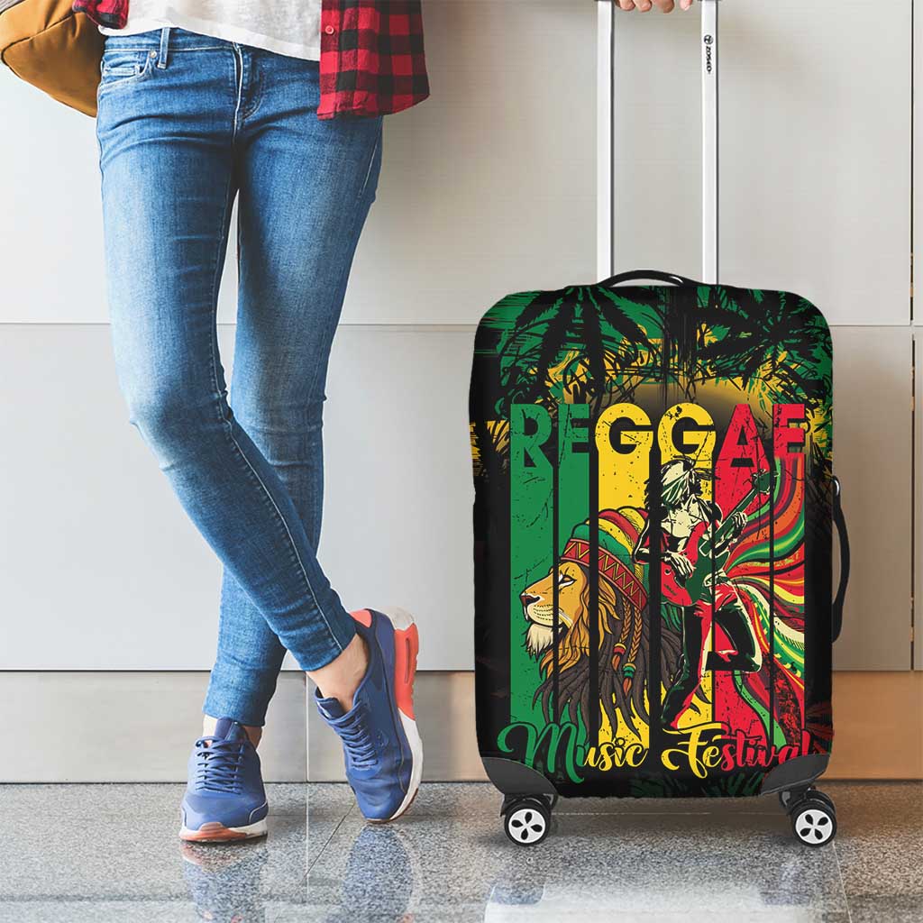 Jamaica Reggae Festival Luggage Cover One Love Rastafari Culture LT14