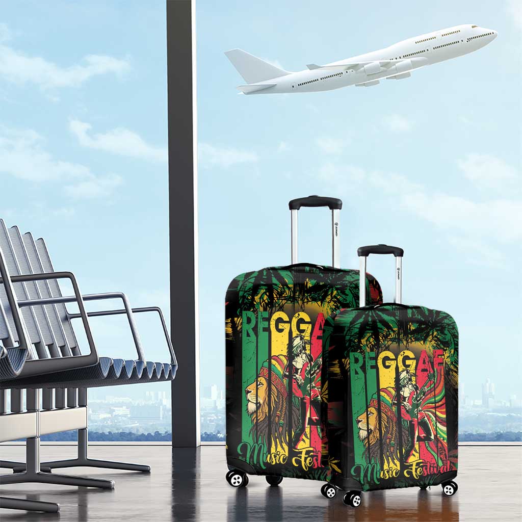 Jamaica Reggae Festival Luggage Cover One Love Rastafari Culture LT14