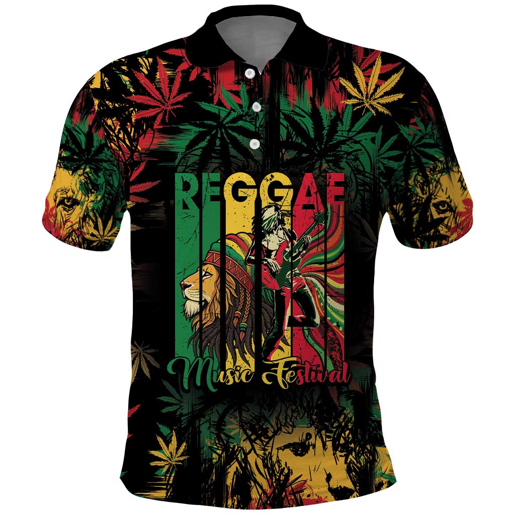 Jamaica Reggae Festival Polo Shirt One Love Rastafari Culture LT14