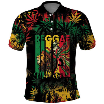 Jamaica Reggae Festival Polo Shirt One Love Rastafari Culture LT14