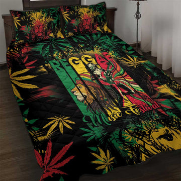 Jamaica Reggae Festival Quilt Bed Set One Love Rastafari Culture LT14