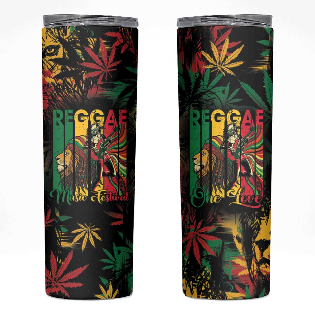 Jamaica Reggae Festival Skinny Tumbler One Love Rastafari Culture LT14