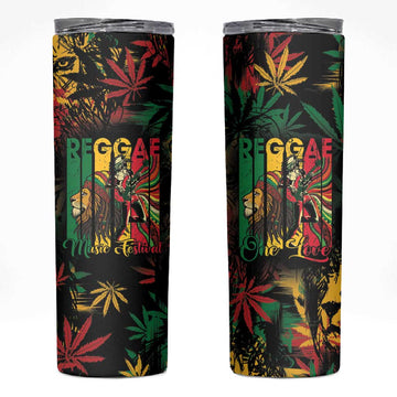 Jamaica Reggae Festival Skinny Tumbler One Love Rastafari Culture LT14