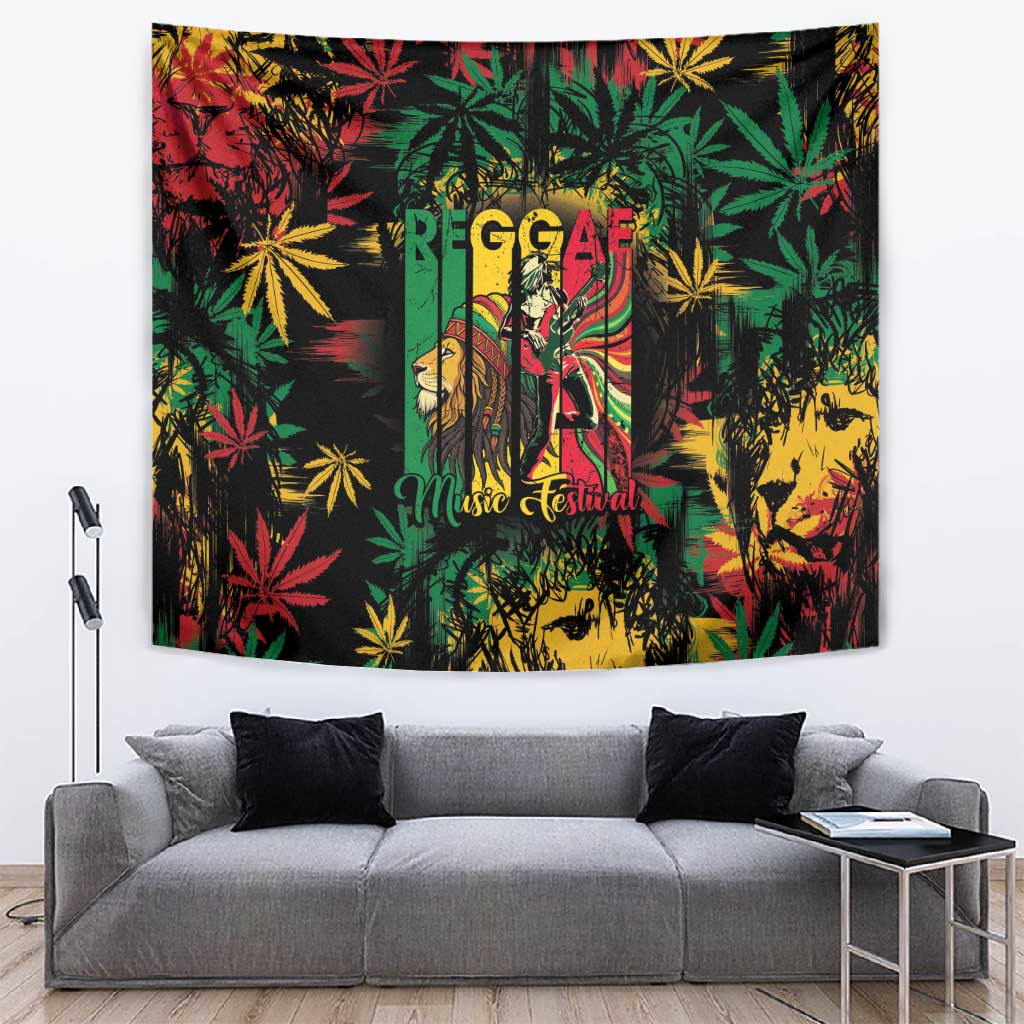 Jamaica Reggae Festival Tapestry One Love Rastafari Culture LT14
