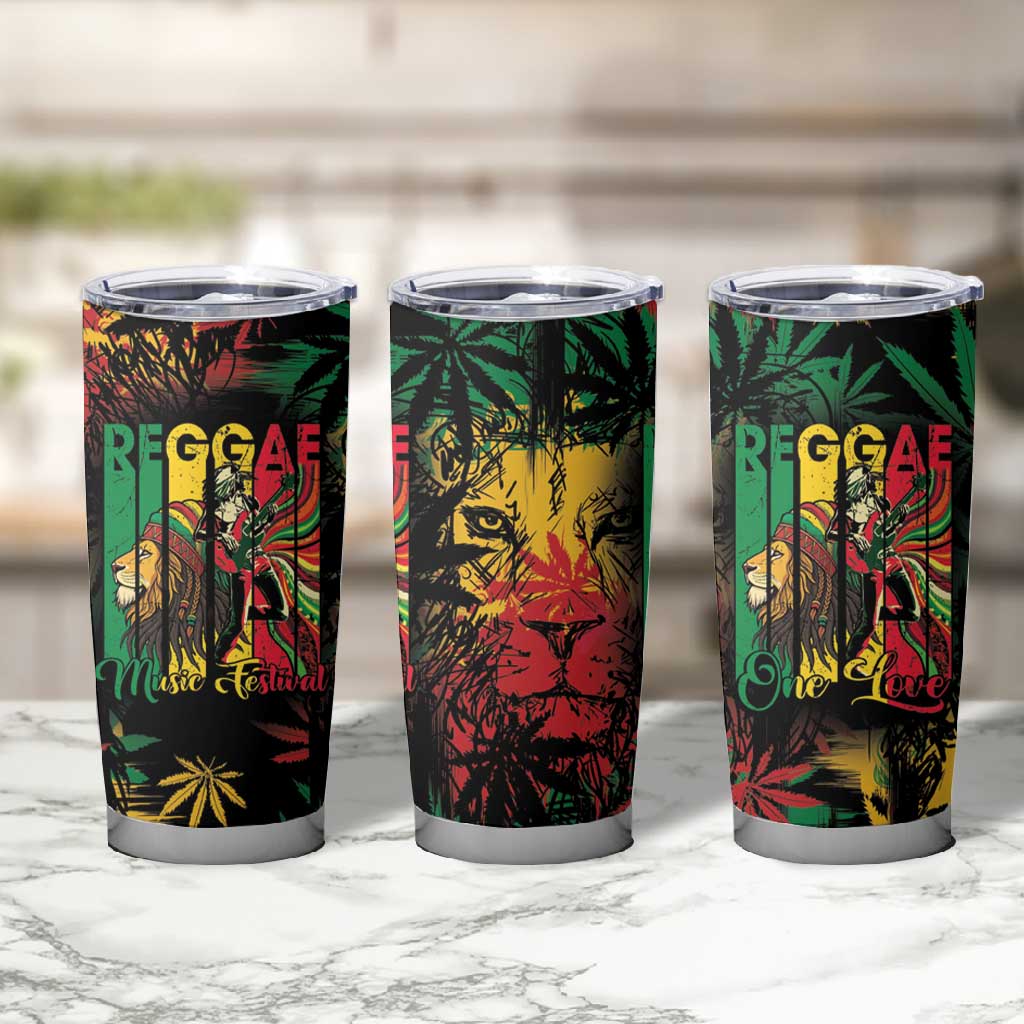 Jamaica Reggae Festival Tumbler Cup One Love Rastafari Culture LT14