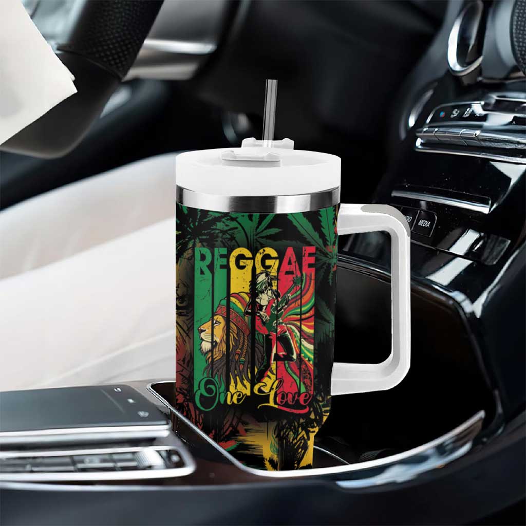 Jamaica Reggae Festival Tumbler With Handle One Love Rastafari Culture LT14