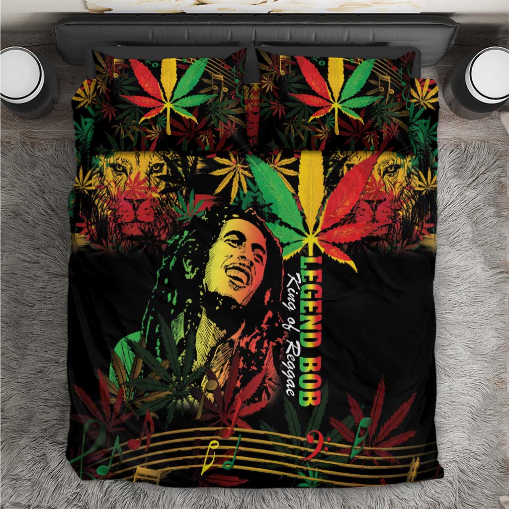 King Of Reggae Legend Bob Bedding Set Rasta Cannabis LT14