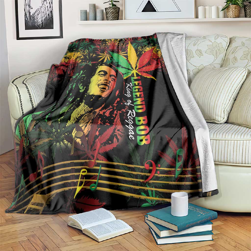 King Of Reggae Legend Bob Blanket Rasta Cannabis LT14