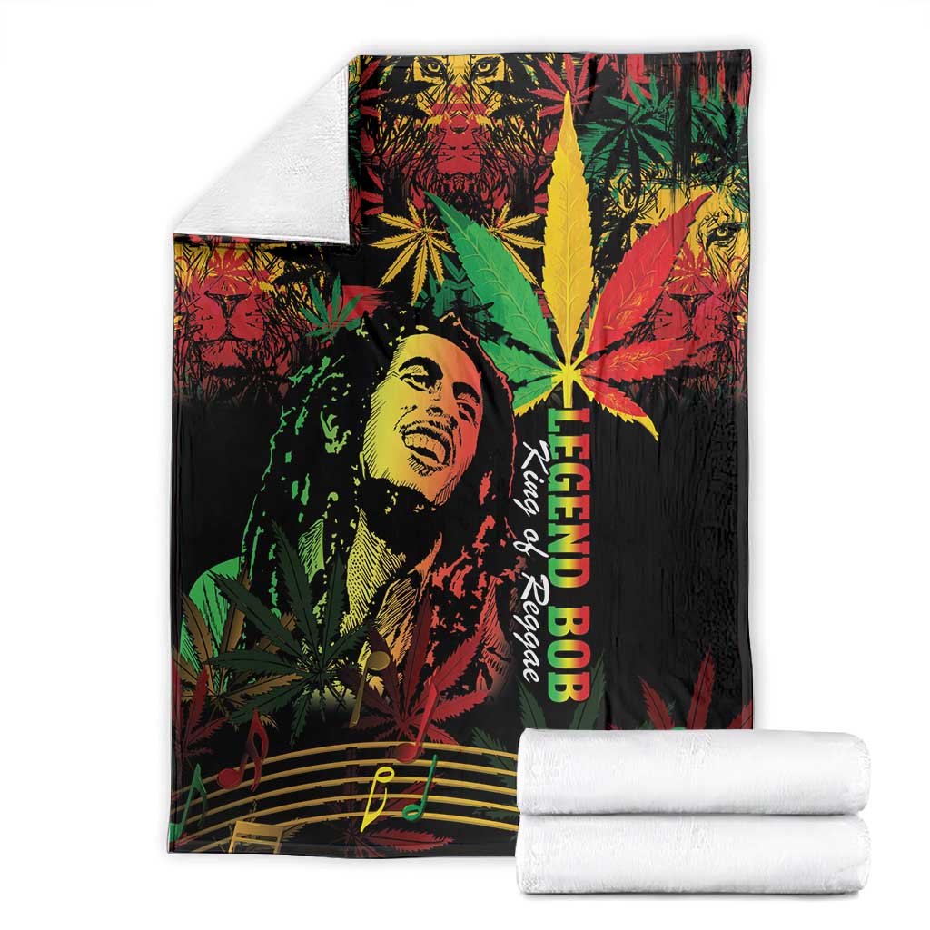 King Of Reggae Legend Bob Blanket Rasta Cannabis LT14