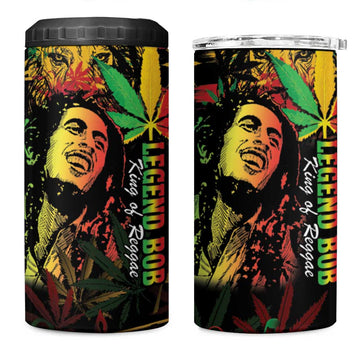 King Of Reggae Legend Bob 4 in 1 Can Cooler Tumbler Rasta Cannabis LT14