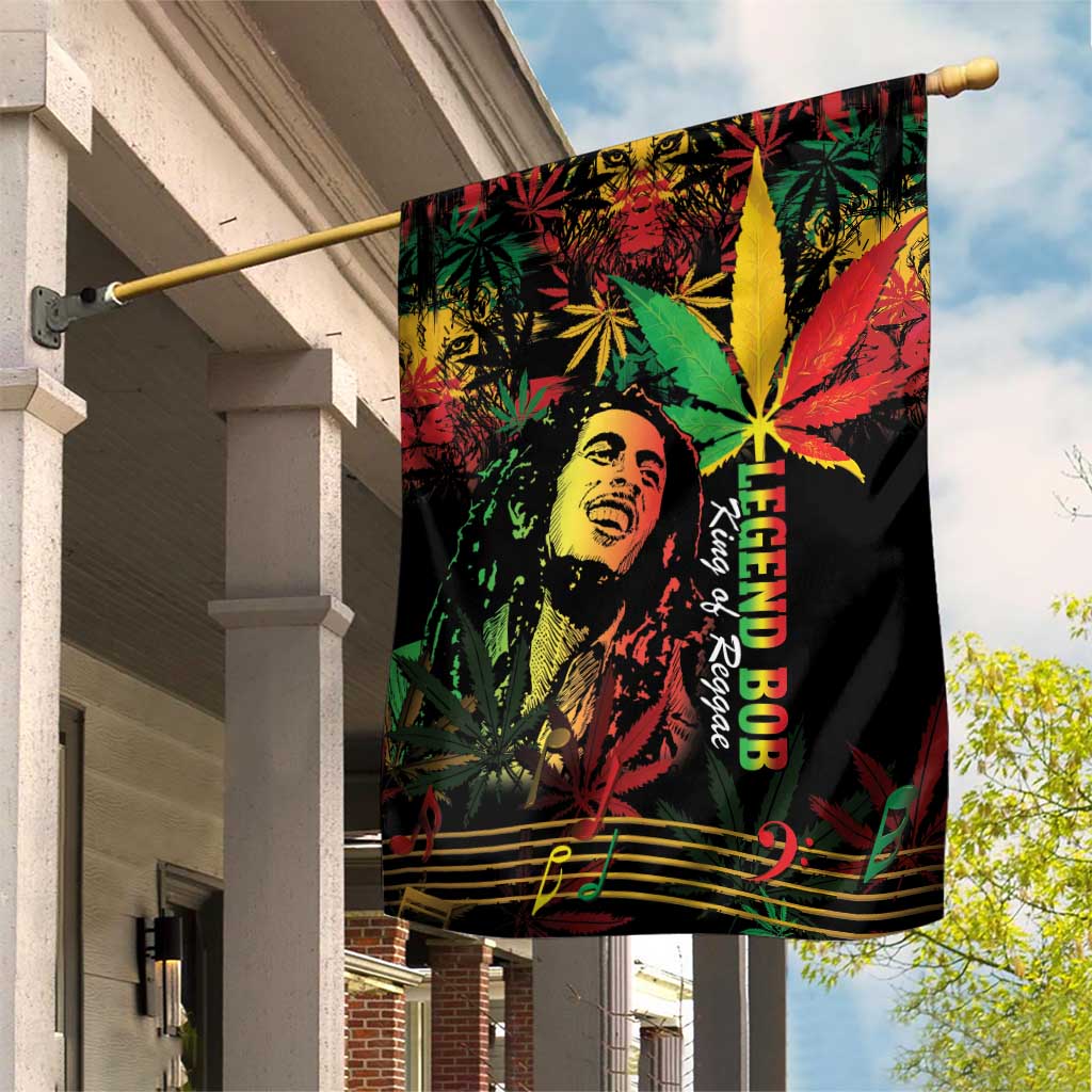 King Of Reggae Legend Bob Garden Flag Rasta Cannabis LT14