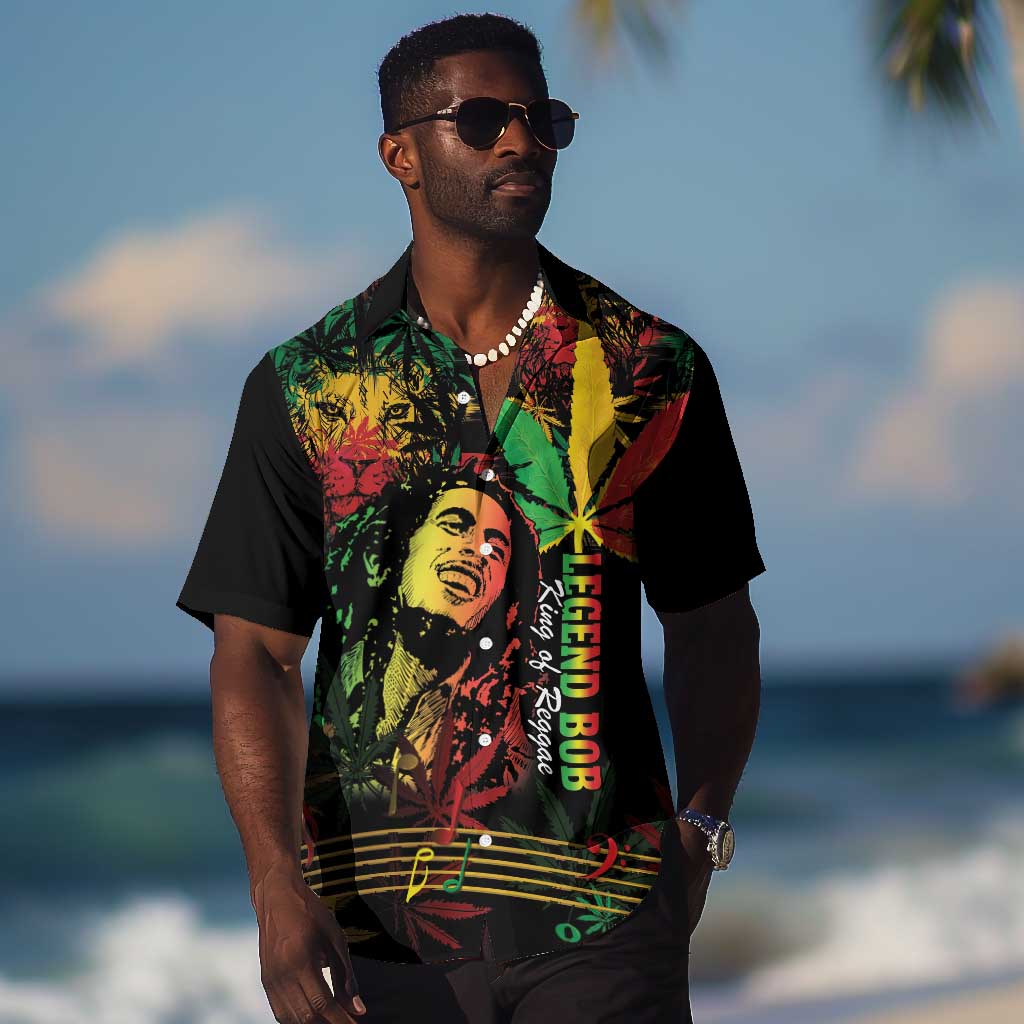 King Of Reggae Legend Bob Hawaiian Shirt Rasta Cannabis LT14