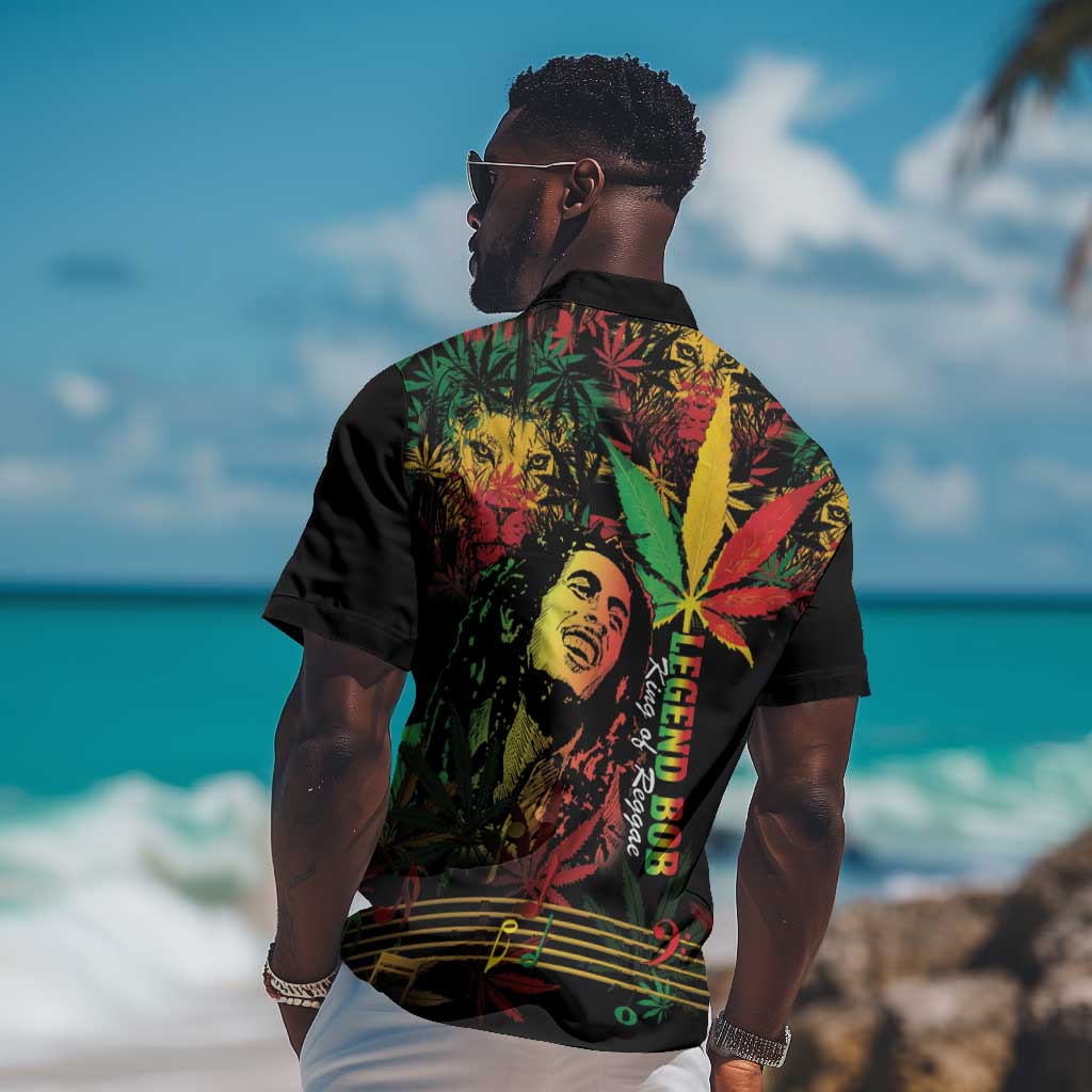 King Of Reggae Legend Bob Hawaiian Shirt Rasta Cannabis LT14