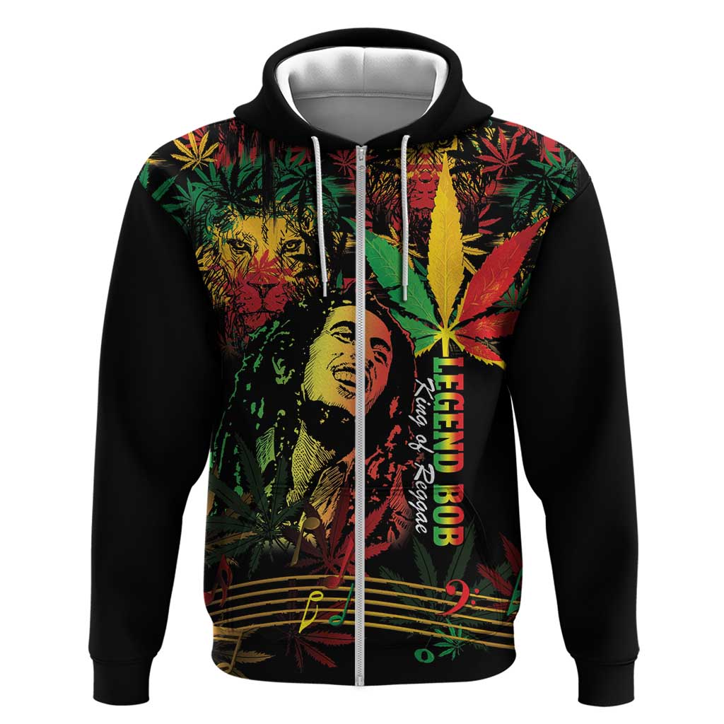 King Of Reggae Legend Bob Hoodie Rasta Cannabis LT14