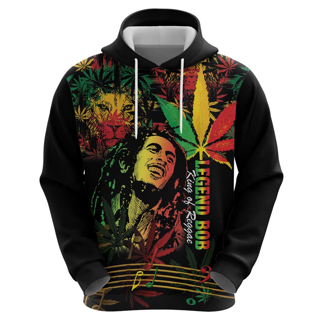King Of Reggae Legend Bob Hoodie Rasta Cannabis LT14