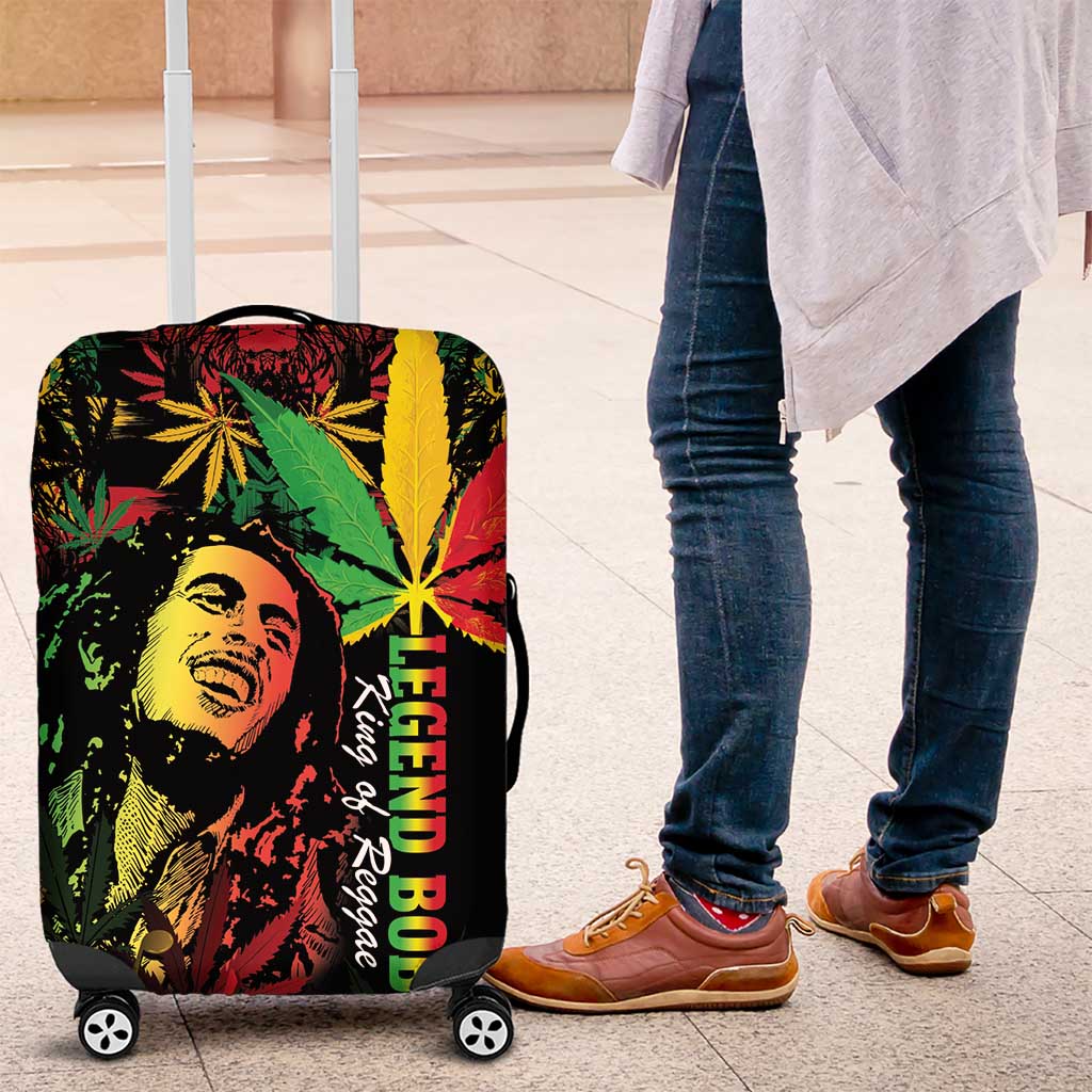 King Of Reggae Legend Bob Luggage Cover Rasta Cannabis LT14