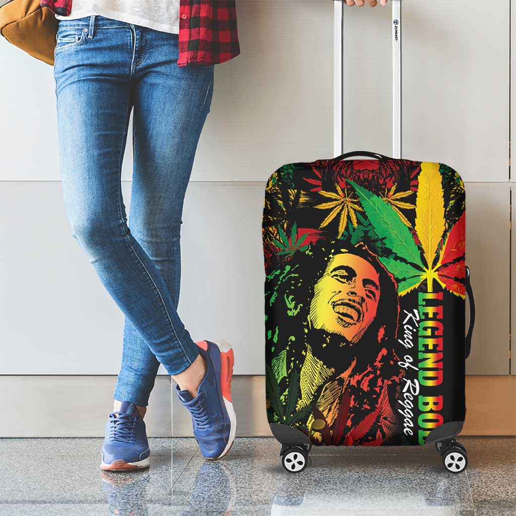 King Of Reggae Legend Bob Luggage Cover Rasta Cannabis LT14