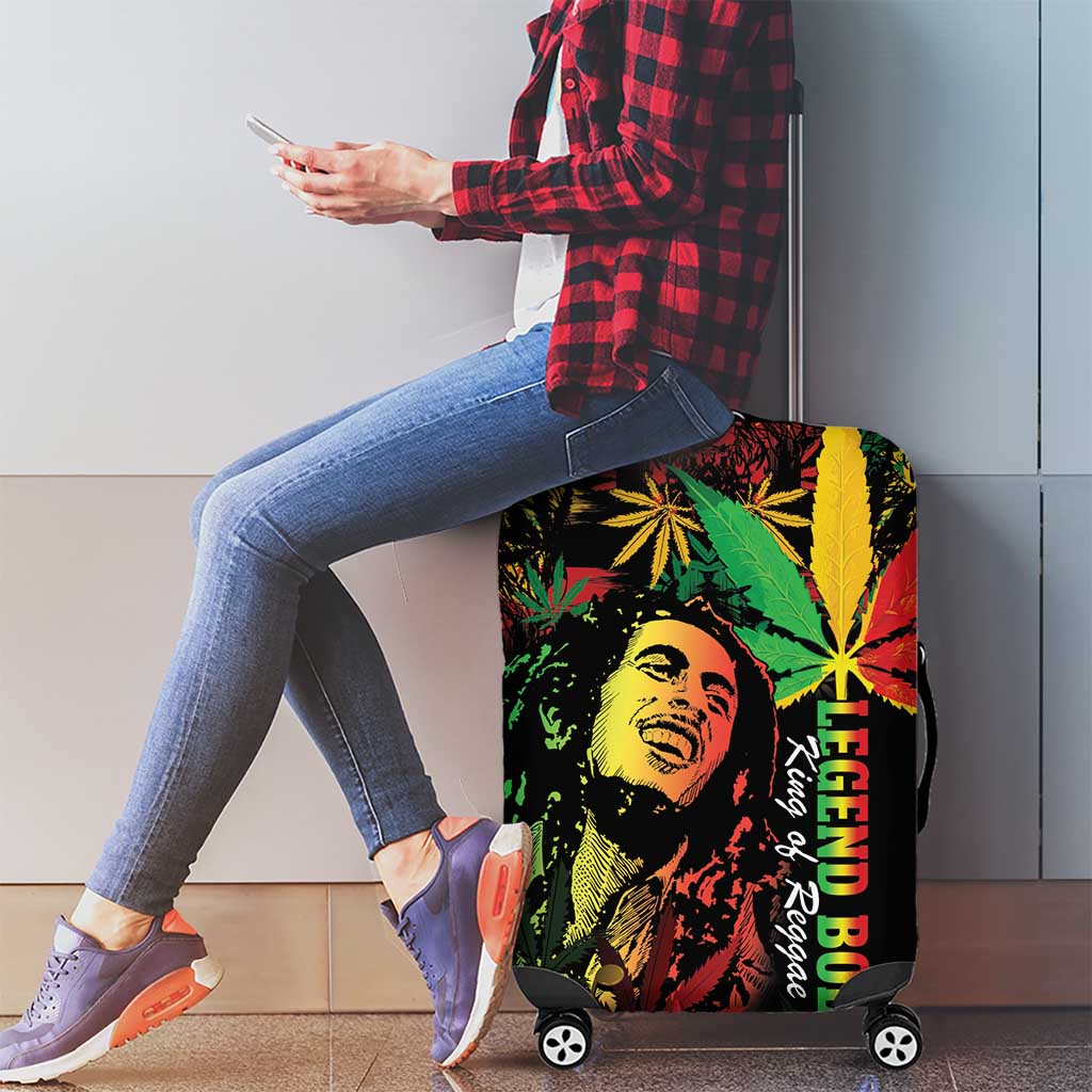 King Of Reggae Legend Bob Luggage Cover Rasta Cannabis LT14