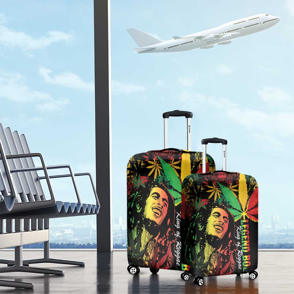 King Of Reggae Legend Bob Luggage Cover Rasta Cannabis LT14