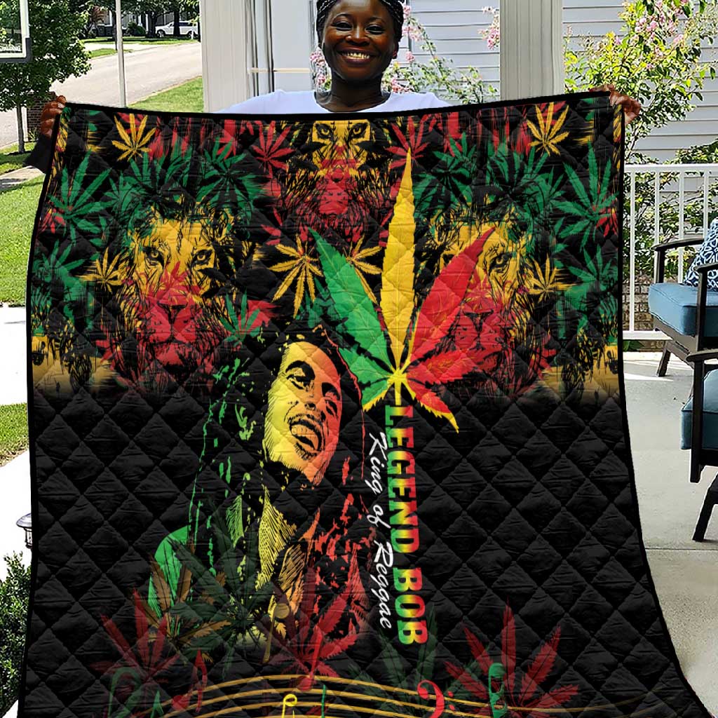 King Of Reggae Legend Bob Quilt Rasta Cannabis LT14