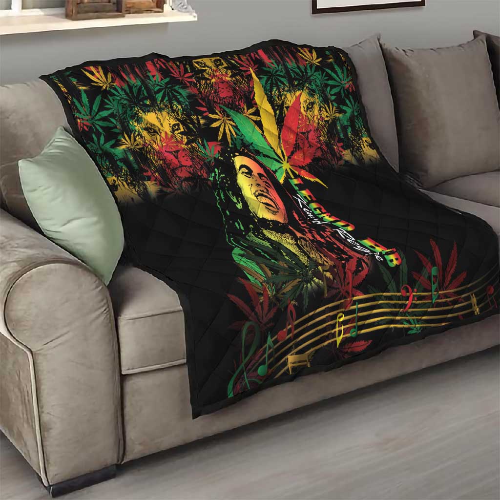 King Of Reggae Legend Bob Quilt Rasta Cannabis LT14