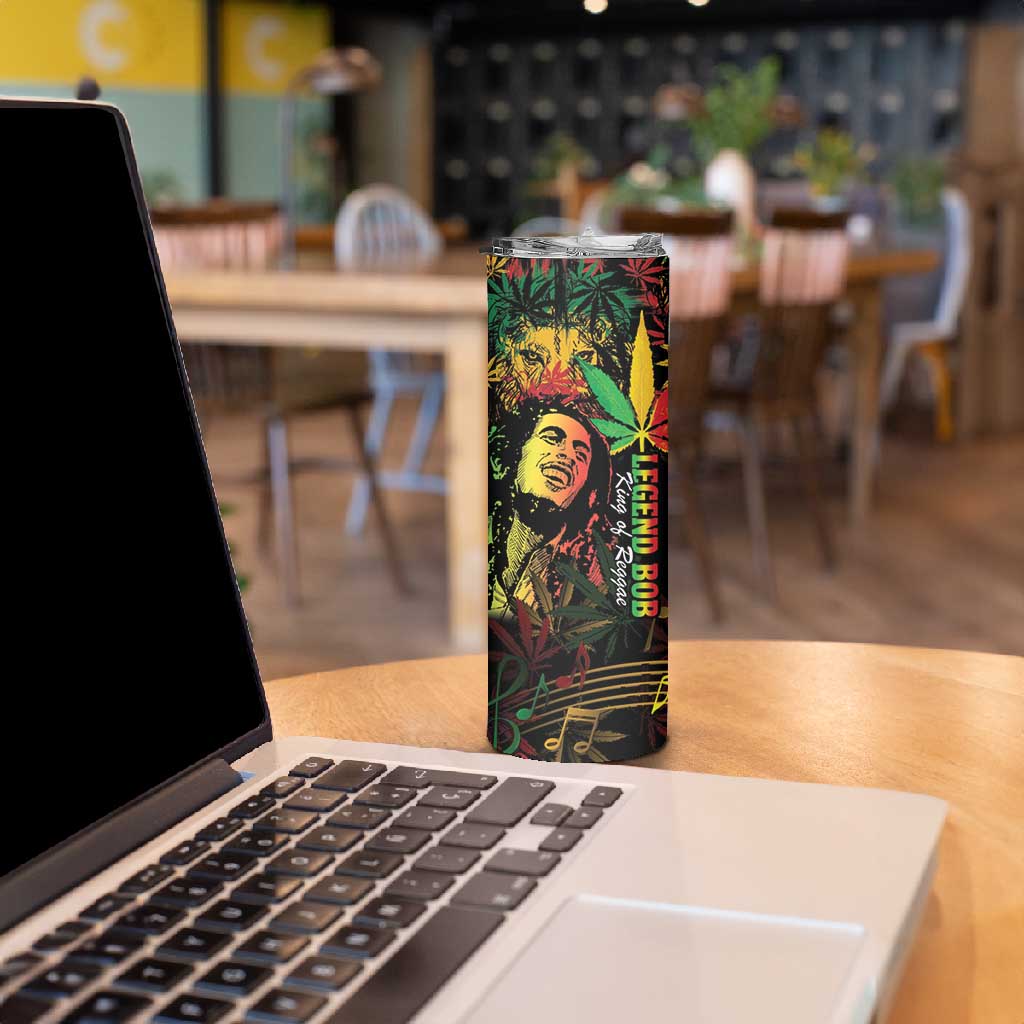 King Of Reggae Legend Bob Skinny Tumbler Rasta Cannabis LT14