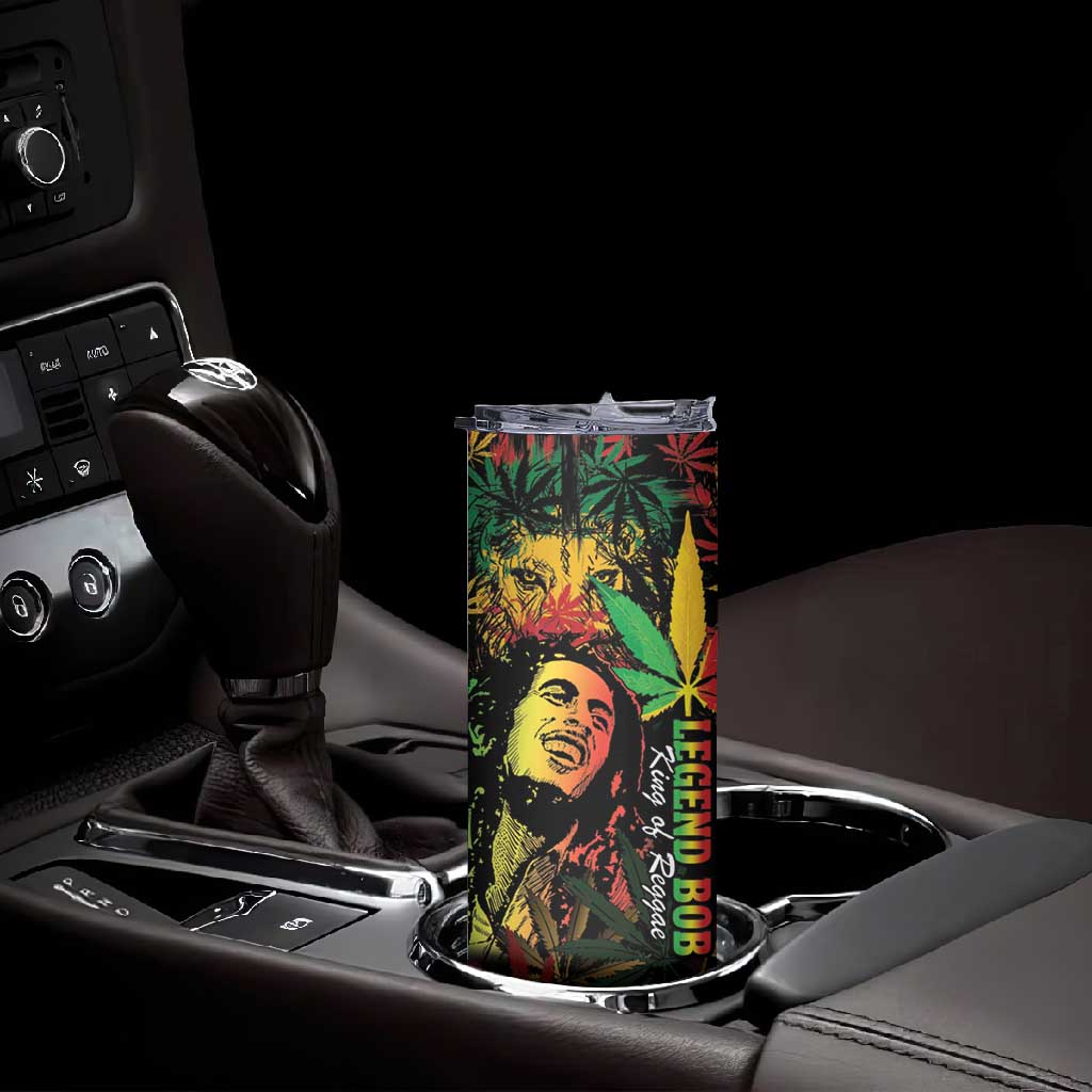 King Of Reggae Legend Bob Skinny Tumbler Rasta Cannabis LT14