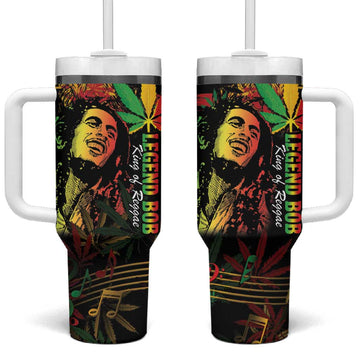 King Of Reggae Legend Bob Tumbler With Handle Rasta Cannabis LT14