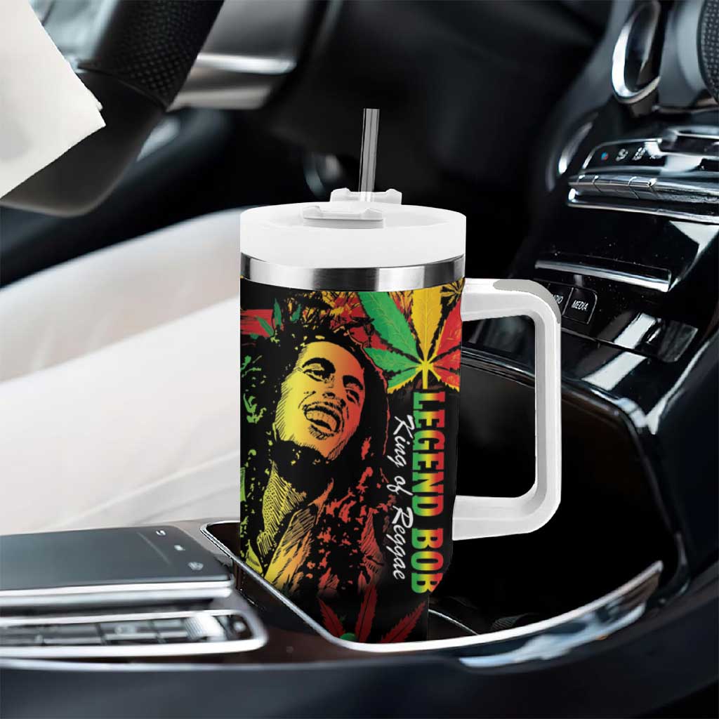 King Of Reggae Legend Bob Tumbler With Handle Rasta Cannabis LT14