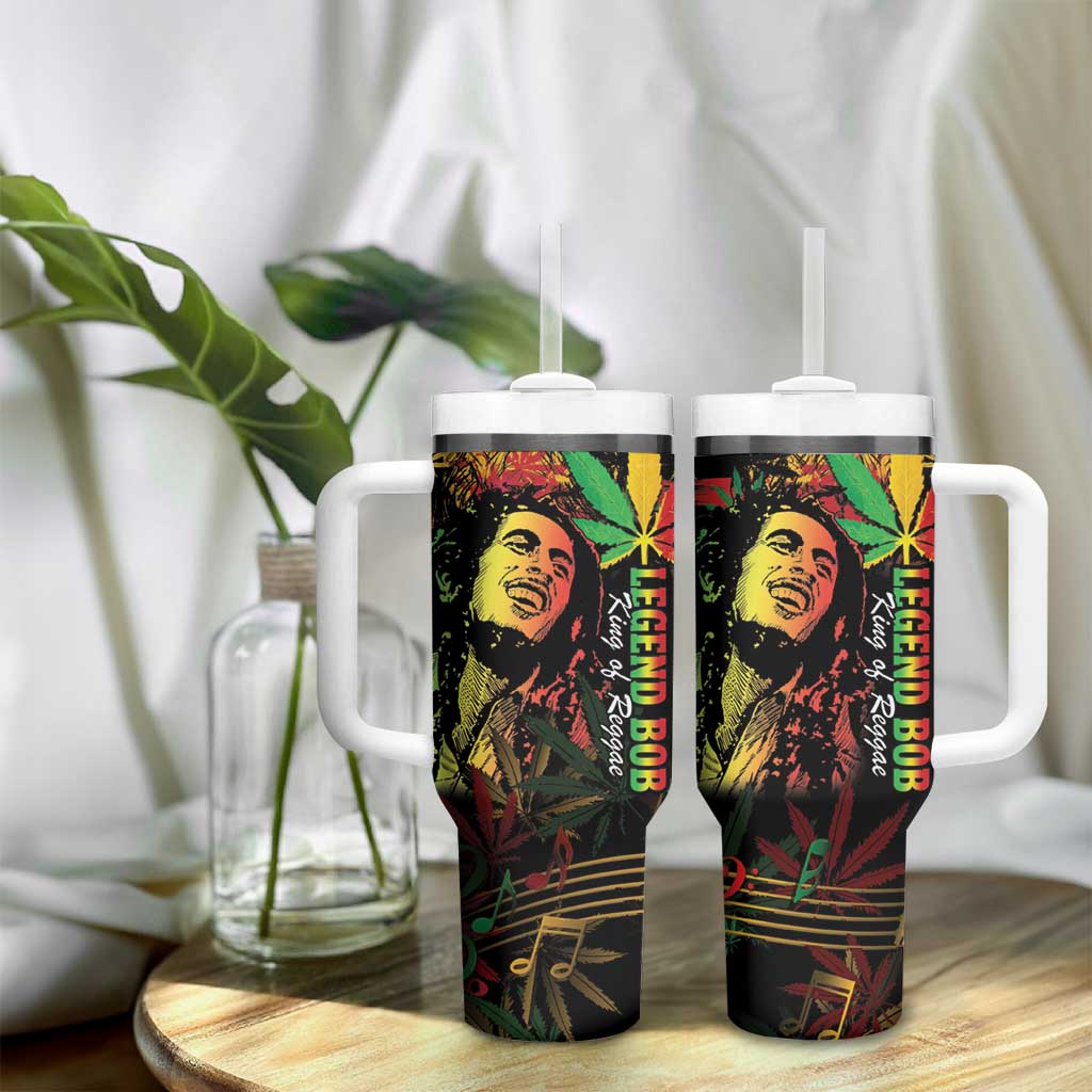 King Of Reggae Legend Bob Tumbler With Handle Rasta Cannabis LT14