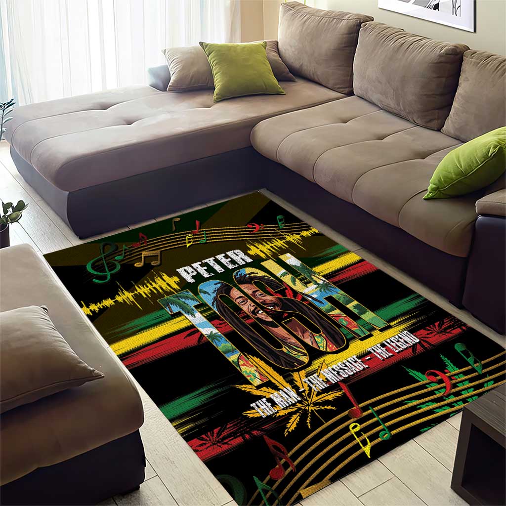 Jamaica Reggae Legend Tosh Area Rug Cannabis Pattern LT14