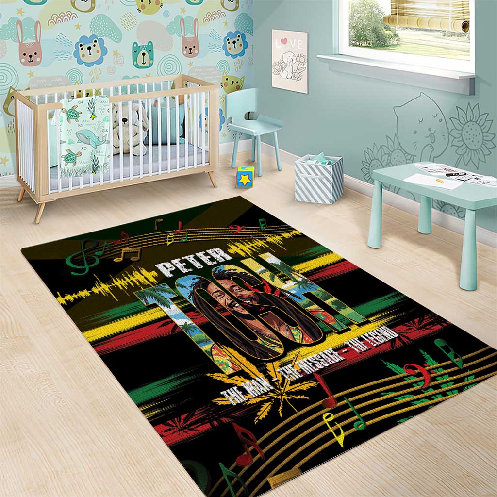 Jamaica Reggae Legend Tosh Area Rug Cannabis Pattern LT14
