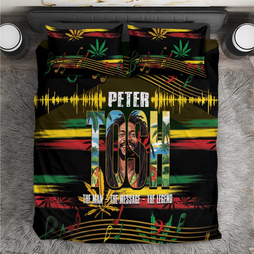 Jamaica Reggae Legend Tosh Bedding Set Cannabis Pattern LT14