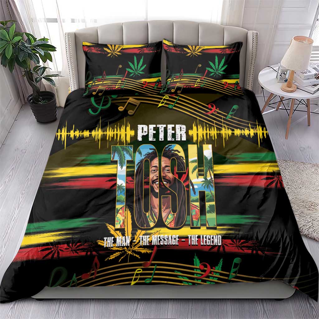 Jamaica Reggae Legend Tosh Bedding Set Cannabis Pattern LT14
